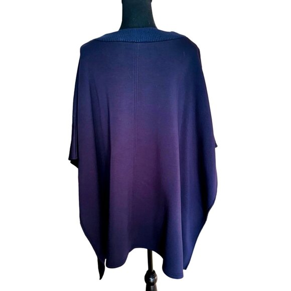 NWT Joh Poncho Cape Coat Jersey Sweater Soft Knit Fabric Relaxed Fit Minimalist - Picture 2 of 9